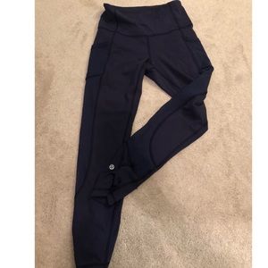 Lululemon high waisted blue leggings